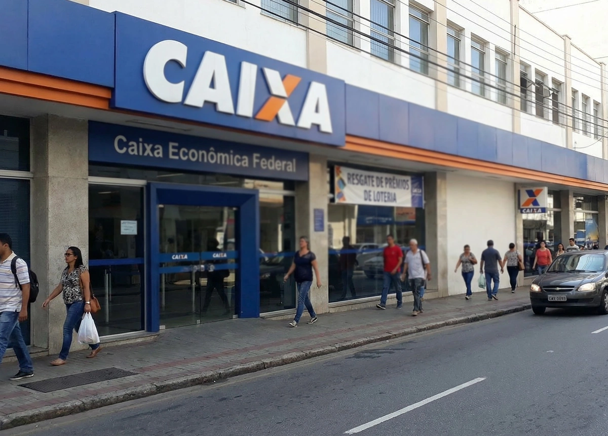 Fachada de agência da Caixa Econômica Federal